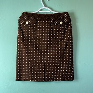 Valentino skirt brown/cream polka dot size 6